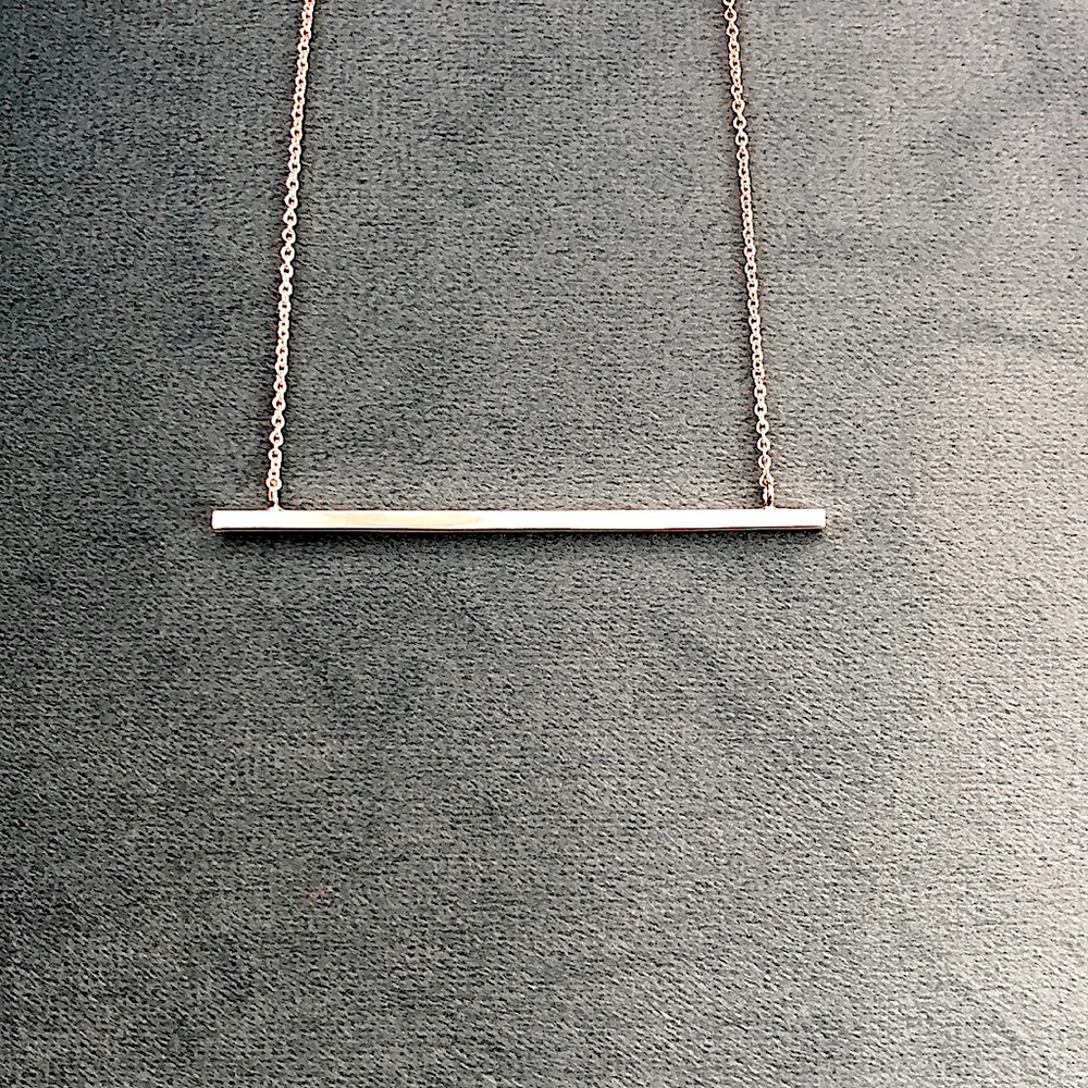 Sterling Silver Bar Necklace